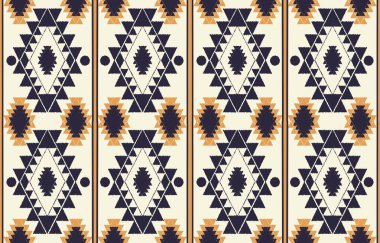 Geometrik etnik oryantal ikat kusursuz desenli renk doğulu. Aztek süsü izi. Arkaplan, perde, halı, duvar kağıdı, giysi, ambalaj, Batik, vektör illüstrasyonu için tasarım.