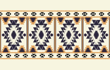 Geometrik etnik oryantal ikat kusursuz desenli renk doğulu. Aztek süsü izi. Arkaplan, perde, halı, duvar kağıdı, giysi, ambalaj, Batik, vektör illüstrasyonu için tasarım.