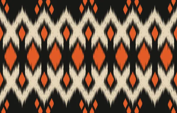 Geometrik etnik oryantal ikat kusursuz desenli renk doğulu. Aztek süsü izi. Arkaplan, perde, halı, duvar kağıdı, giysi, ambalaj, Batik, vektör illüstrasyonu için tasarım.