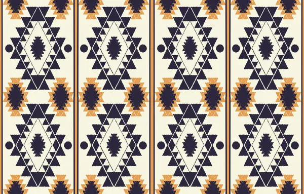 Geometrik etnik oryantal ikat kusursuz desenli renk doğulu. Aztek süsü izi. Arkaplan, perde, halı, duvar kağıdı, giysi, ambalaj, Batik, vektör illüstrasyonu için tasarım.