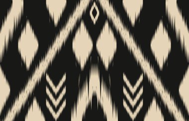 Geometrik etnik oryantal ikat kusursuz desenli renk doğulu. Aztek süsü izi. Arkaplan, perde, halı, duvar kağıdı, giysi, ambalaj, Batik, vektör illüstrasyonu için tasarım.