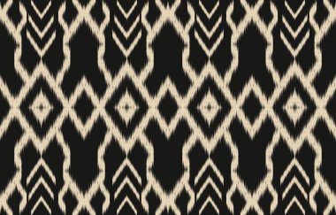 Geometrik etnik oryantal ikat kusursuz desenli renk doğulu. Aztek süsü izi. Arkaplan, perde, halı, duvar kağıdı, giysi, ambalaj, Batik, vektör illüstrasyonu için tasarım.