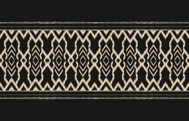 Geometrik etnik oryantal ikat kusursuz desenli renk doğulu. Aztek süsü izi. Arkaplan, perde, halı, duvar kağıdı, giysi, ambalaj, Batik, vektör illüstrasyonu için tasarım.