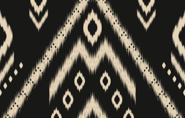 Geometrik etnik oryantal ikat kusursuz desenli renk doğulu. Aztek süsü izi. Arkaplan, perde, halı, duvar kağıdı, giysi, ambalaj, Batik, vektör illüstrasyonu için tasarım.