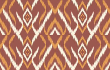 Geometrik etnik oryantal ikat kusursuz desenli renk doğulu. Aztek süsü izi. Arkaplan, perde, halı, duvar kağıdı, giysi, ambalaj, Batik, vektör illüstrasyonu için tasarım.