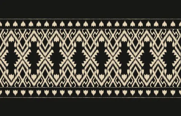 Geometrik etnik oryantal ikat kusursuz desenli renk doğulu. Aztek süsü izi. Arkaplan, perde, halı, duvar kağıdı, giysi, ambalaj, Batik, vektör illüstrasyonu için tasarım.