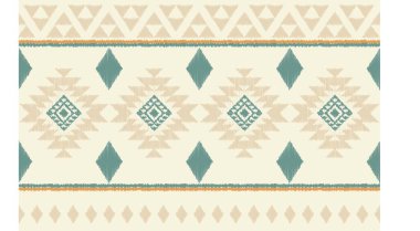 Geometrik etnik oryantal ikat kusursuz desenli renk doğulu. Aztek süsü izi. Arkaplan, perde, halı, duvar kağıdı, giysi, ambalaj, Batik, vektör illüstrasyonu için tasarım.