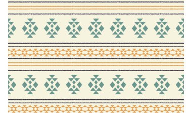 Geometrik etnik oryantal ikat kusursuz desenli renk doğulu. Aztek süsü izi. Arkaplan, perde, halı, duvar kağıdı, giysi, ambalaj, Batik, vektör illüstrasyonu için tasarım.