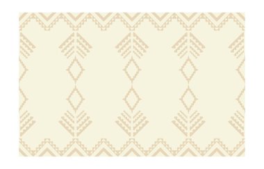 Geometrik etnik oryantal ikat kusursuz desenli renk doğulu. Aztek süsü izi. Arkaplan, perde, halı, duvar kağıdı, giysi, ambalaj, Batik, vektör illüstrasyonu için tasarım.