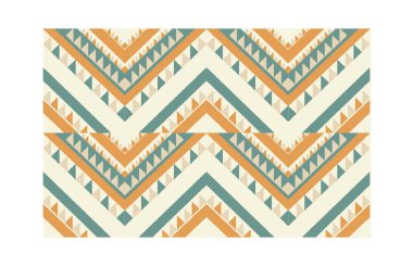 Geometrik etnik oryantal ikat kusursuz desenli renk doğulu. Aztek süsü izi. Arkaplan, perde, halı, duvar kağıdı, giysi, ambalaj, Batik, vektör illüstrasyonu için tasarım.