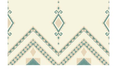 Geometrik etnik oryantal ikat kusursuz desenli renk doğulu. Aztek süsü izi. Arkaplan, perde, halı, duvar kağıdı, giysi, ambalaj, Batik, vektör illüstrasyonu için tasarım.