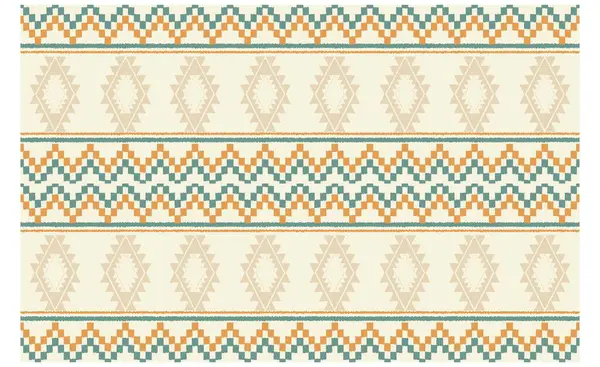 Geometrik etnik oryantal ikat kusursuz desenli renk doğulu. Aztek süsü izi. Arkaplan, perde, halı, duvar kağıdı, giysi, ambalaj, Batik, vektör illüstrasyonu için tasarım.