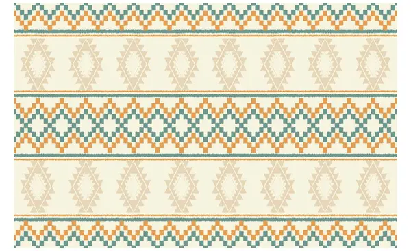 Geometrik etnik oryantal ikat kusursuz desenli renk doğulu. Aztek süsü izi. Arkaplan, perde, halı, duvar kağıdı, giysi, ambalaj, Batik, vektör illüstrasyonu için tasarım.