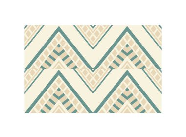 Geometrik etnik oryantal ikat kusursuz desenli renk doğulu. Aztek süsü izi. Arkaplan, perde, halı, duvar kağıdı, giysi, ambalaj, Batik, vektör illüstrasyonu için tasarım.