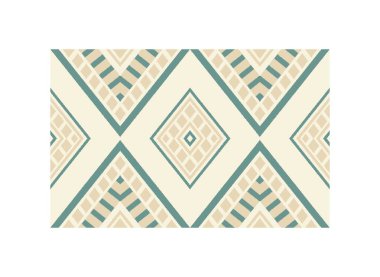 Geometrik etnik oryantal ikat kusursuz desenli renk doğulu. Aztek süsü izi. Arkaplan, perde, halı, duvar kağıdı, giysi, ambalaj, Batik, vektör illüstrasyonu için tasarım.