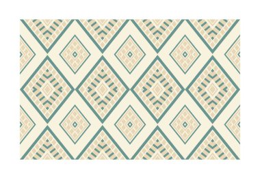 Geometrik etnik oryantal ikat kusursuz desenli renk doğulu. Aztek süsü izi. Arkaplan, perde, halı, duvar kağıdı, giysi, ambalaj, Batik, vektör illüstrasyonu için tasarım.