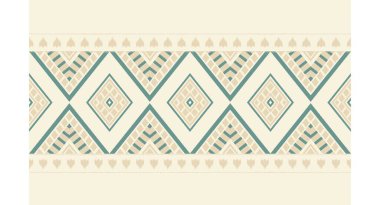 Geometrik etnik oryantal ikat kusursuz desenli renk doğulu. Aztek süsü izi. Arkaplan, perde, halı, duvar kağıdı, giysi, ambalaj, Batik, vektör illüstrasyonu için tasarım.