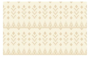Geometrik etnik oryantal ikat kusursuz desenli renk doğulu. Aztek süsü izi. Arkaplan, perde, halı, duvar kağıdı, giysi, ambalaj, Batik, vektör illüstrasyonu için tasarım.