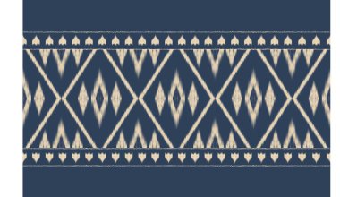 Geometrik etnik oryantal ikat kusursuz desenli renk doğulu. Aztek süsü izi. Arkaplan, perde, halı, duvar kağıdı, giysi, ambalaj, Batik, vektör illüstrasyonu için tasarım.