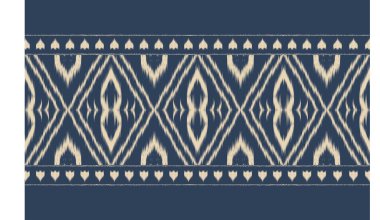 Geometrik etnik oryantal ikat kusursuz desenli renk doğulu. Aztek süsü izi. Arkaplan, perde, halı, duvar kağıdı, giysi, ambalaj, Batik, vektör illüstrasyonu için tasarım.