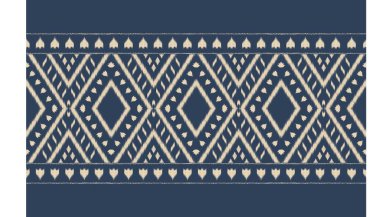 Geometrik etnik oryantal ikat kusursuz desenli renk doğulu. Aztek süsü izi. Arkaplan, perde, halı, duvar kağıdı, giysi, ambalaj, Batik, vektör illüstrasyonu için tasarım.