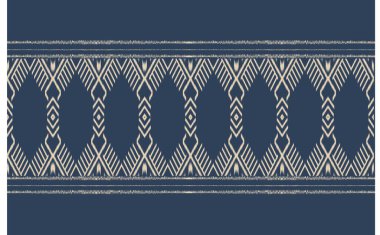 Geometrik etnik oryantal ikat kusursuz desenli renk doğulu. Aztek süsü izi. Arkaplan, perde, halı, duvar kağıdı, giysi, ambalaj, Batik, vektör illüstrasyonu için tasarım.