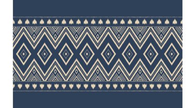 Geometrik etnik oryantal ikat kusursuz desenli renk doğulu. Aztek süsü izi. Arkaplan, perde, halı, duvar kağıdı, giysi, ambalaj, Batik, vektör illüstrasyonu için tasarım.