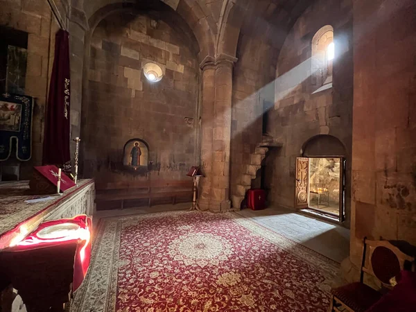 stock image Light falling into a chapel in Armenia