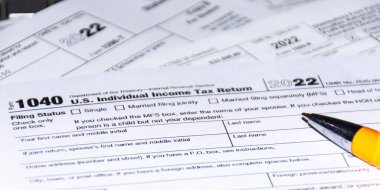 US Tax form 1040 tax return filing for 2022