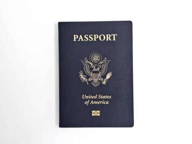Amerikan Vatandaşlık Pasaportu Kimlik Belgesi. Çeşitli açılardan ve arkaplanlardan yüksek kaliteli fotoğraflar