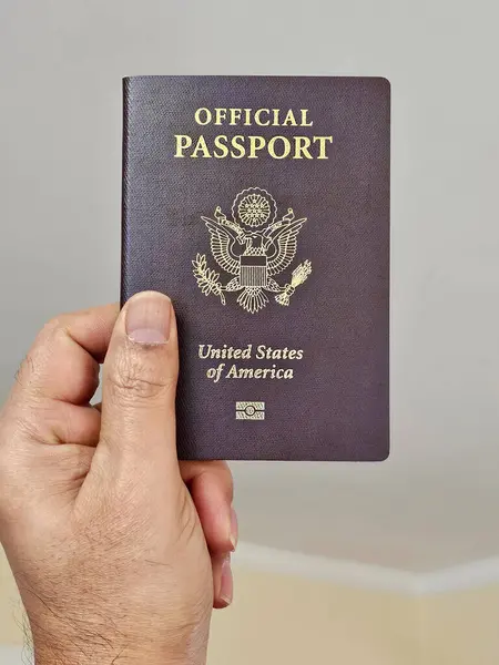 Federal Çalışanlar için ABD Resmi Pasaportu - Amerikan Vatandaşlığı Resmi Pasaport Kimliği Belgesi. Çeşitli açılardan ve arkaplanlardan yüksek kaliteli fotoğraflar
