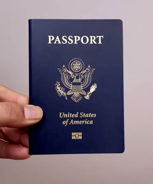 Amerikan Vatandaşlık Pasaportu Kimlik Belgesi. Çeşitli açılardan ve arkaplanlardan yüksek kaliteli fotoğraflar