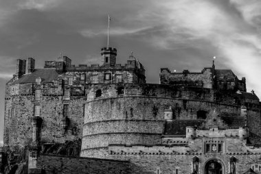 İskoçya 'da Edinburgh Kalesi Görünümü