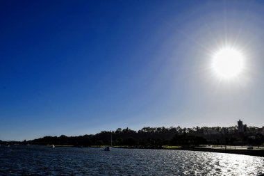 Perth City 'de Gündoğumu Manzarası. Yüksek kalite fotoğraf