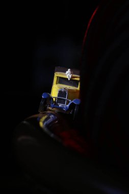 man actor on the stage with his camera