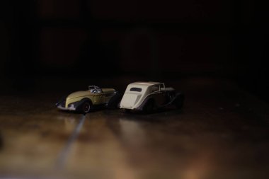 the car is driving on the asphalt.