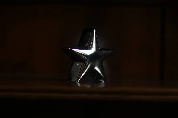 Gwiazdy Kształcie Gwiazdy Czarnym Tłem — Zdjęcie stockowe