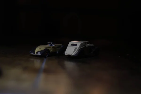 Miniaturauto Auf Der Straße — Stockfoto