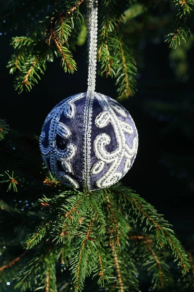 Sluiten Van Kerstboom Decoraties — Stockfoto