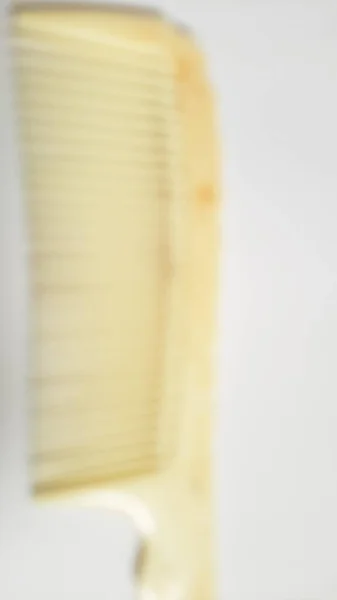 Blurred Unfocused Defocused White Milk Cream Single One Comb Isolated — Stock Photo, Image