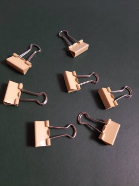 Binder or paper clip or office bind clip, stationery, realistic object