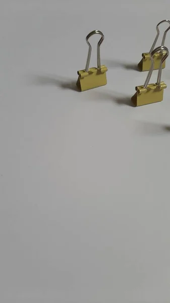 Binder or paper clip or office bind clip, stationery, realistic object on isolated white background