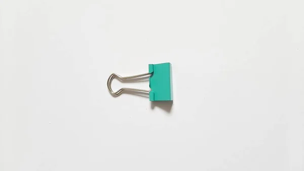 Binder or paper clip or office bind clip, stationery, realistic object on isolated white background