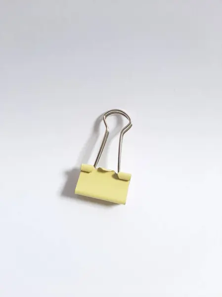 Binder or paper clip or office bind clip, stationery, realistic object on isolated white background