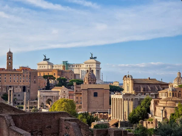 Piękny Widok Zabytkowe Domy Włoszech Rzym — Zdjęcie stockowe