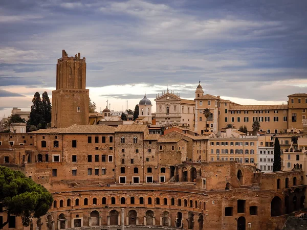 Widok Historyczne Ruiny Centrum Rzymu Historyczne Miejsce Samym Sercu Włoch Obrazy Stockowe bez tantiem