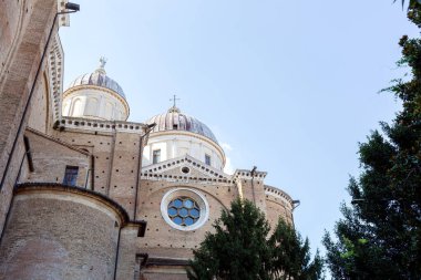 Padova şehir merkezindeki Santa Giustina Bazilikası ve Manastırı. Tarihsel merkez Prato della Valle Meydanı, Veneto, İtalya, Avrupa. Turizm beldesi