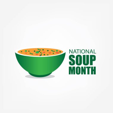 Ulusal Çorba Ayı 'nın Vektör İllüstrasyonu. Basit ve Zarif Tasarım