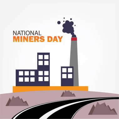 Vector Illustration Ulusal Madenciler Günü. Basit ve Zarif Tasarım