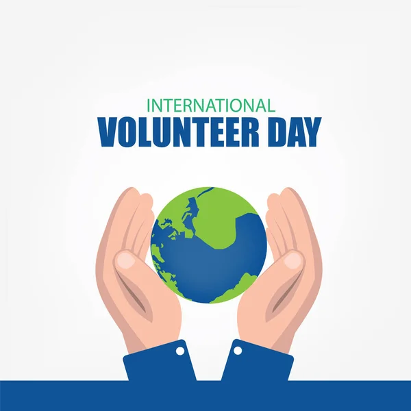 stock vector Vector Illustration of International Volunteer Day. Simple and Elegant Design